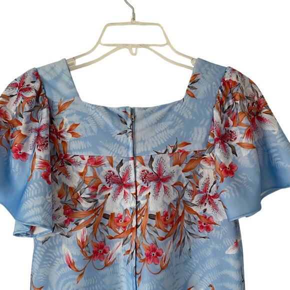 Liberty House of Hawaii Honolulu Naturally Your Vintage Blue Kaftan Dress Small - Picture 6 of 9